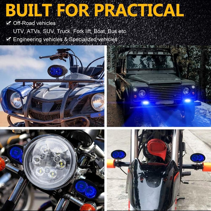 Ourbest Forklift Blue Light, Led Warning Safety Light,12V-80V 20W Tractor Work Lights ATV Spotlight Fork Truck Warehouse Fog Lights 4Pcs - Image 5